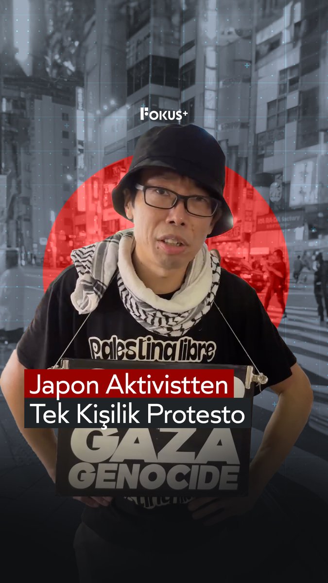 ➕ Japon aktivist Furusawa Yusuke, İsrail'in Gazze'de sürdürdüğü katliama karşı tek başına protesto yapmaya devam ediyor. ▪️ İsrail destekçisi firmaları boykot etme çağrısı yapan Yusuke, kalabalık meydanlarda Filistin bayrağı dalgalandırıyor.