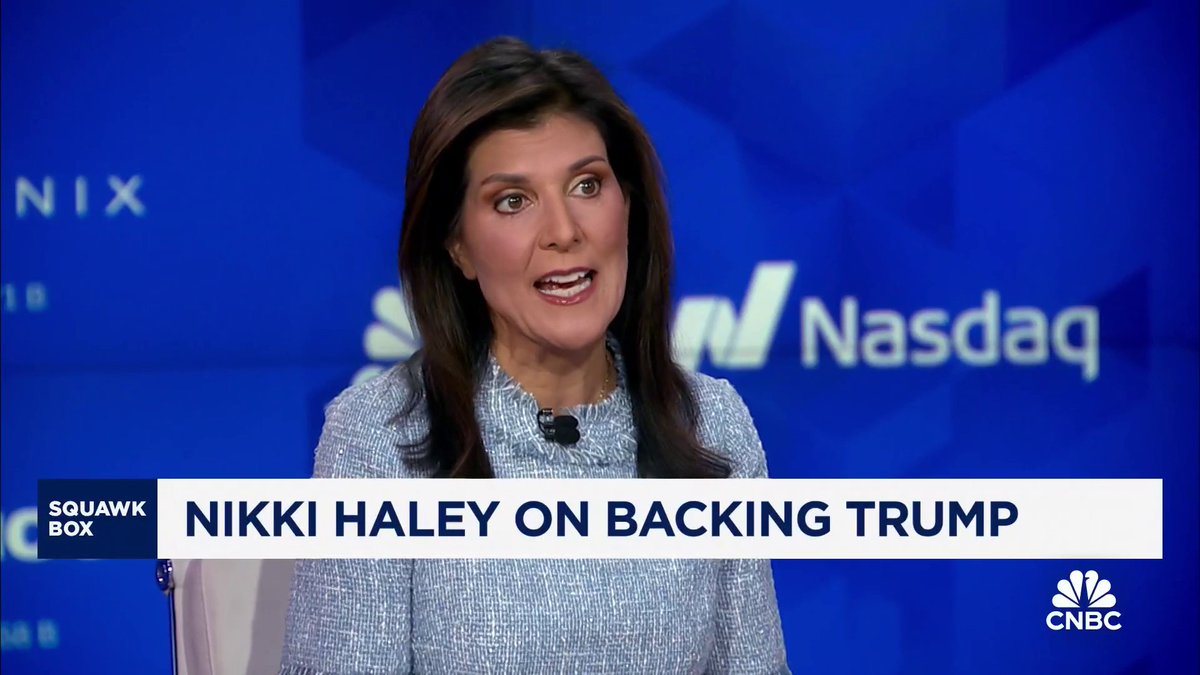 "For me, it's not about whether you like a candidate or not," says Nikki Haley. "It's about what's the next four years going to be like, and I don't think we can have another four years like what we've already had."
