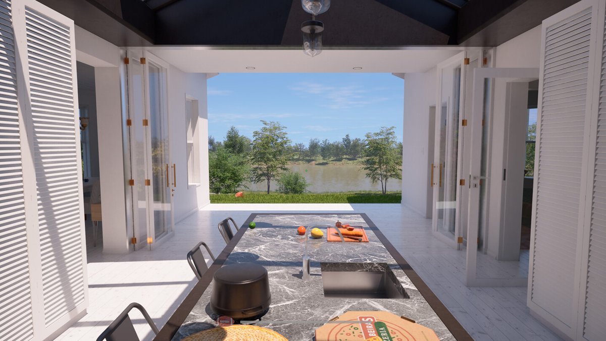 Remember this interactive architectural project we highlighted in January this year? 🤔 The team behind UE4Arch has turned it into a realistic game called Break Free! Players can simply pick whatever objects are in the scene, throw them, break them, and have fun with the physics. It's available on early access on Steam: