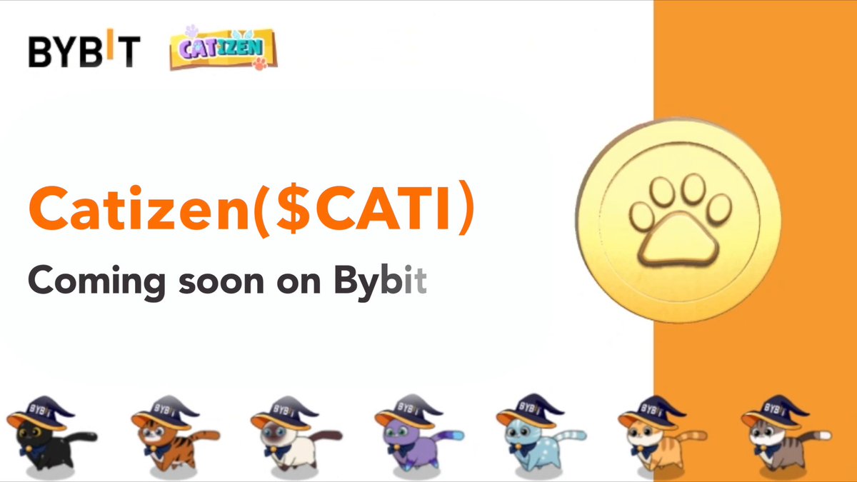 🐈🐈🐾 🐾 🐱🐱 CATI CATI Meow Meow! Get ready for the $CATI launch on Bybit on Sept 20, 10AM UTC. Start trading CATI early on Bybit Pre-Market today 📈 Trade Now: #TheCryptoArk #BybitListing