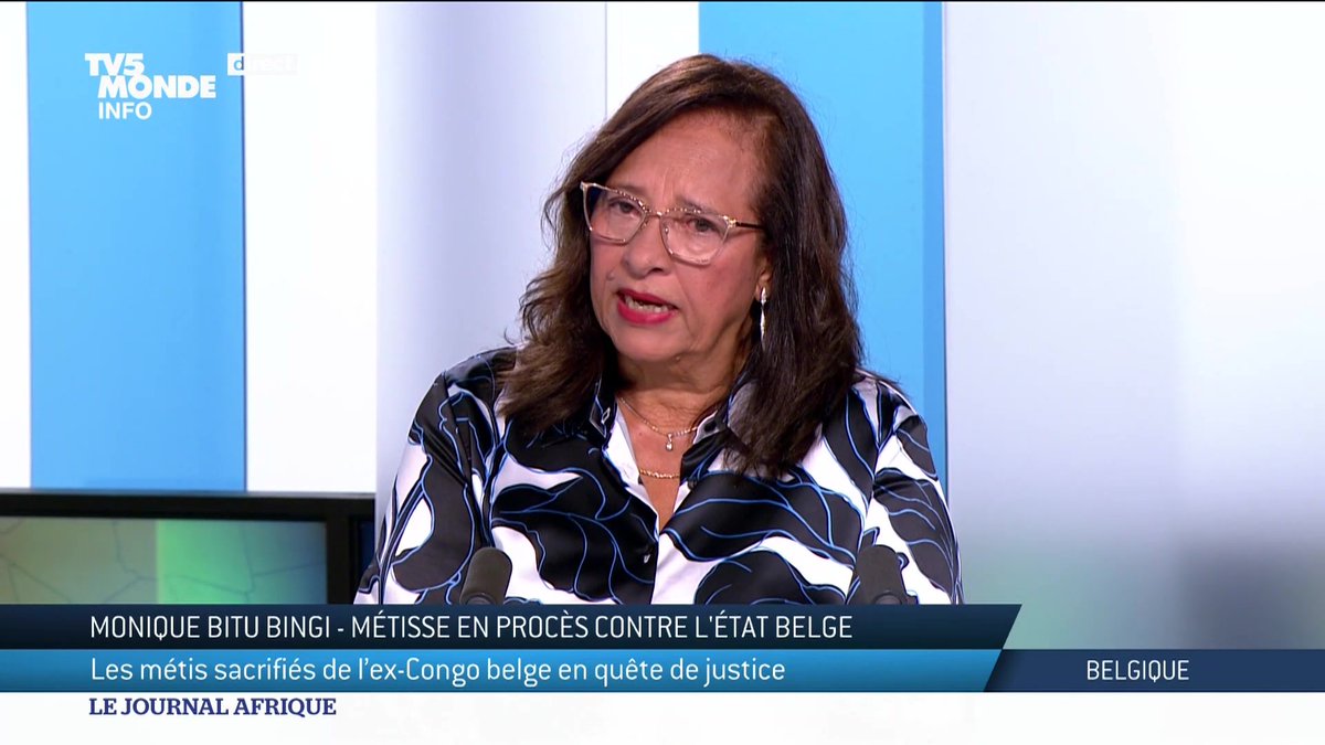 Monique Bitu Bingi témoigne. Elle est une de ces enfants victimes, nés d'un père belge et d'une mère africaine, au Congo pendant la période coloniale. Ces enfants furent arrachés à leur mère et placés dans des institutions catholiques. Un procès s'ouvre à Bruxelles