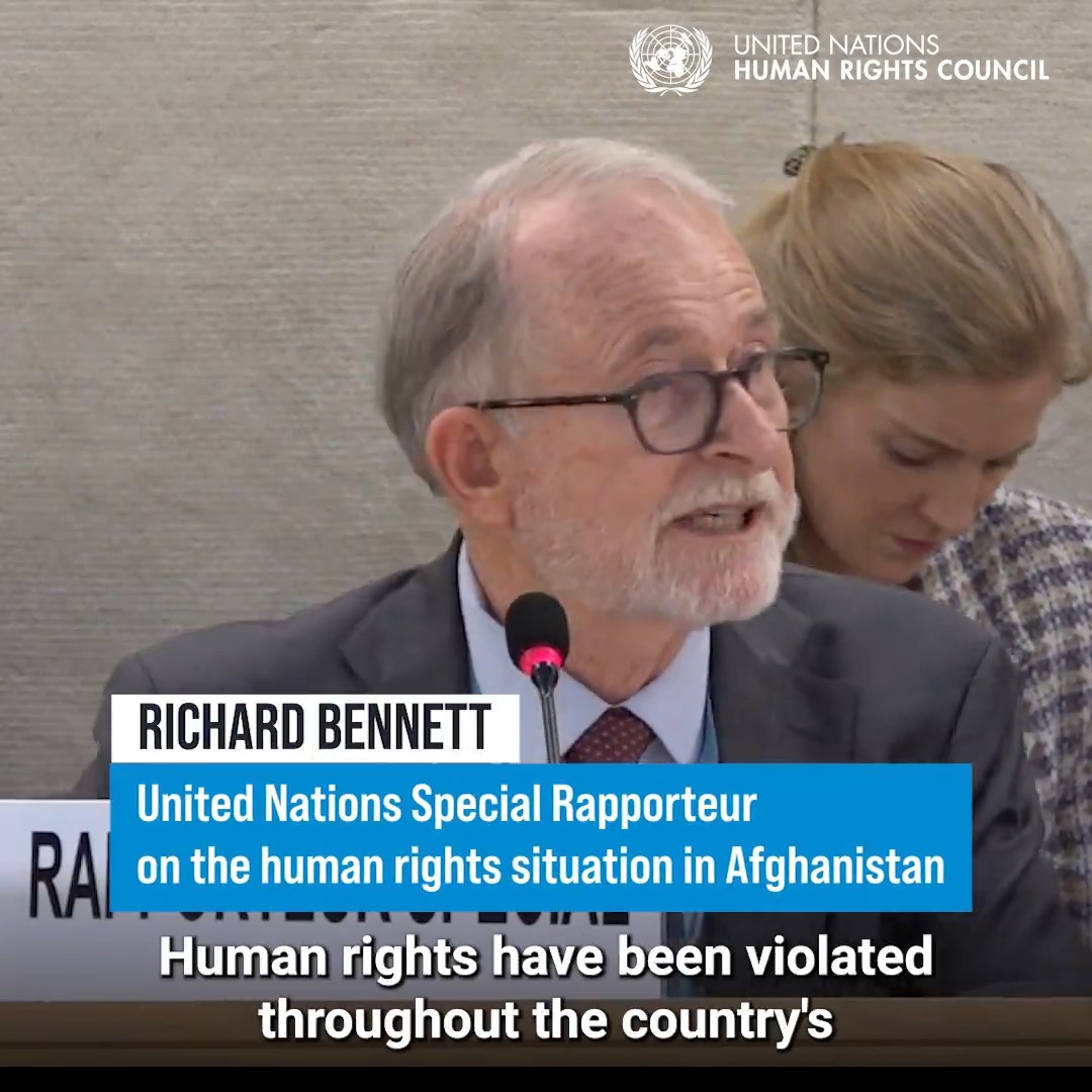 #Afghanistan: "Since I reported to this Council in June, the Taliban has further intensified its violations of the human rights of the Afghan population, particularly women and girls," said UN Special Rapporteur Richard Bennett Richard Bennett at the United Nations Human Rights Council's 57th session. #HRC57