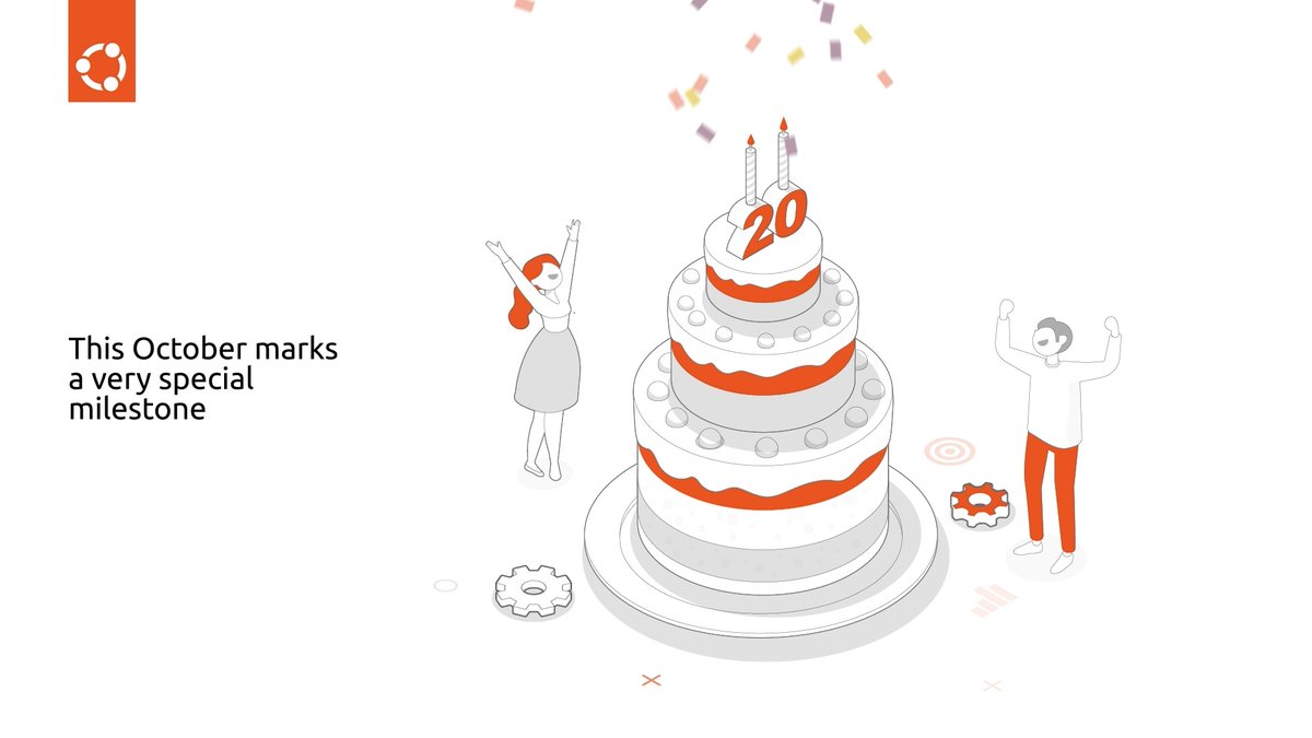 This October marks a very special milestone: 20 years of Ubuntu. A lot has changed over the past two decades, but one thing remains the same: the heart of Ubuntu. You. 🧡 A global community of users, enthusiasts, and contributors helping to change the world through open source. To celebrate this journey, we’ve created a special 20-year Ubuntu wall to imprint your contributions, and we want to hear from you! Share your first Ubuntu experience or tell us how you’re using Ubuntu with the hashtag #Ubuntu20years To learn more visit 🎉 #Ubuntu #OpenSource #Linux