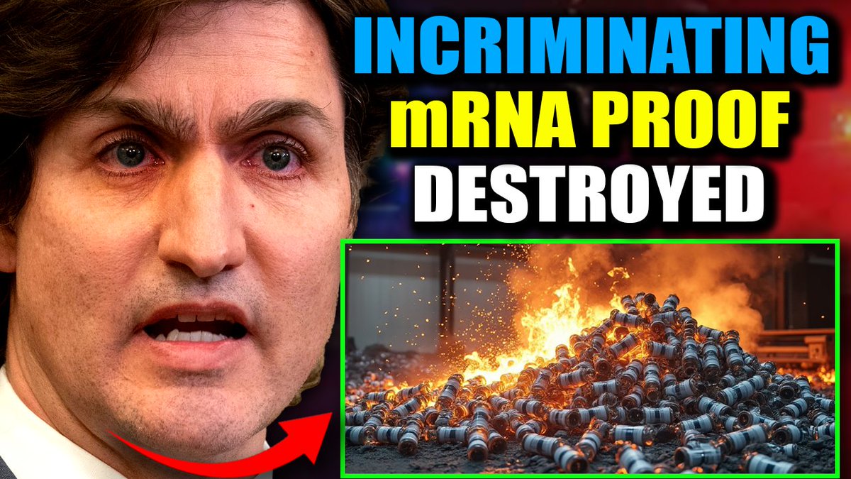 🚨Prosecutors: Trudeau Facing Prison for Destroying 'mRNA Genocide' Evidence The Canadian government has urgently withdrawn all Pfizer and Moderna COVID vaccines following a series of momentous scientific discoveries about the mRNA shots, and mainstream media has been ordered to cover up the magnitude of what is taking place before our eyes. Trudeau and Health Canada have ordered tens of millions of Covid vaccines to be returned to the government and destroyed following the revelation that mRNA technology contains self-assembling nanobots. As investigators scramble to preserve evidence of the crime against humanity in Canada, international prosecutors are warning that Trudeau and leading figures behind the vaccine roll out are facing decades behind bars.