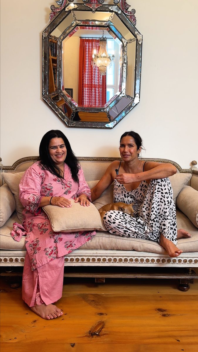 There's a new face on my couch this week!! Had a great afternoon with Zarna Garg – how do you like your chai?