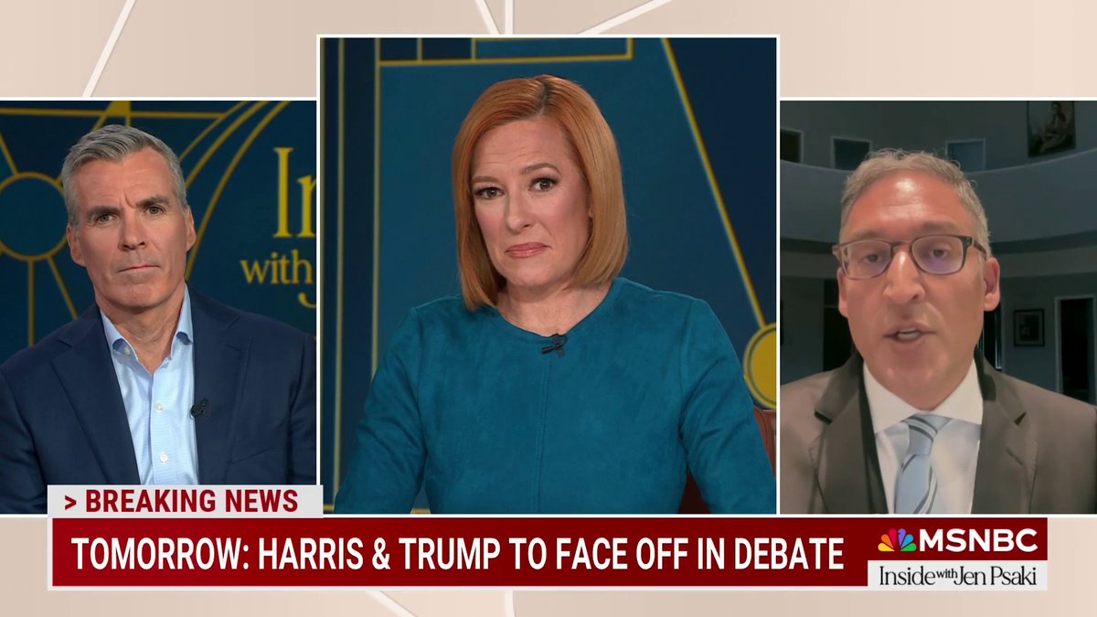 “Trump’s record against prosecutors is 0 and 34. And I suspect tomorrow is going to make it 0 and 35.” @Neal_Katyal on tomorrow’s Trump-Harris debate.