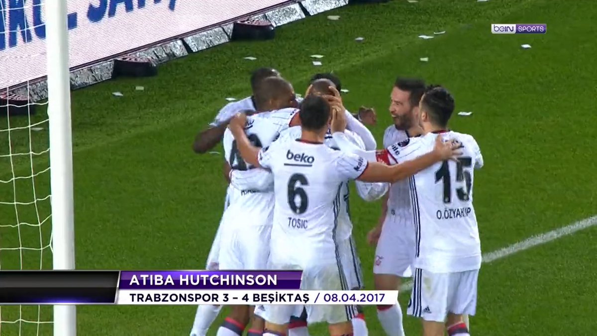 🔙 8 Nisan 2017 Beşiktaş, Atiba'nın son dakika golüyle Trabzon'u sessizliğe boğuyor.