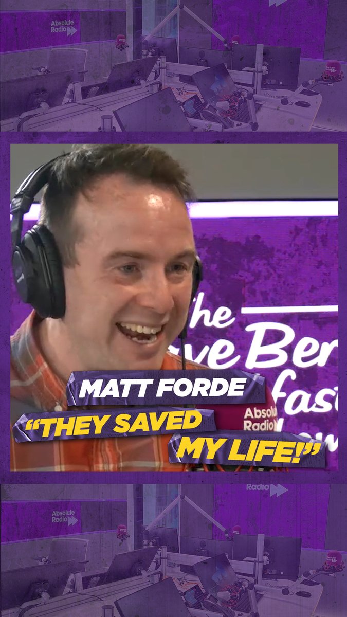 "They saved my life!" Matt Forde gets emotional telling Dave Berry and Matt Dyson about the good cause we're supporting at Absolute Radio Live this year - The RNOH Charity 💜