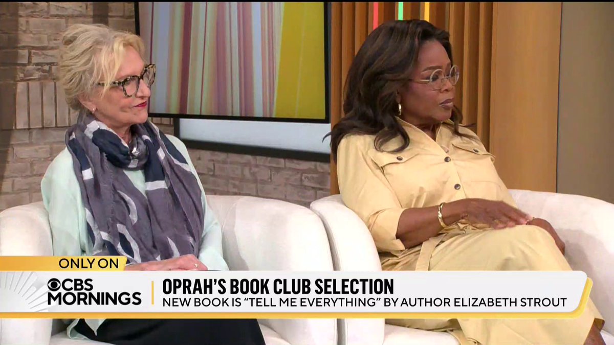 OPRAH’S BOOK CLUB: The latest Oprah's Book Club pick is “Tell Me Everything” by Elizabeth Strout. @oprah shares why she’s drawn to stories about “the extraordinary in the ordinary” — and recalls the phone call when she delivered the news to Strout.