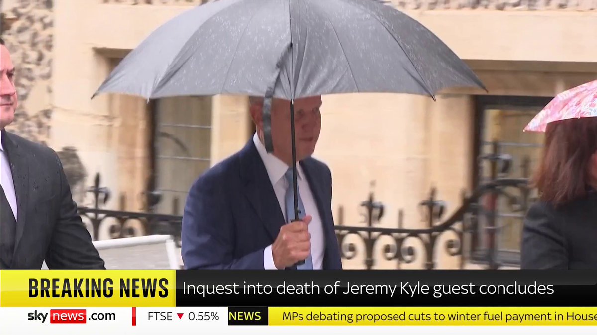 BREAKING: There is "no clear link" between the appearance of a guest on The Jeremy Kyle Show and his cause of death, a coroner has concluded. Katie Spencer has the latest. 📺 Sky 501, Virgin 602, Freeview 233 and YouTube