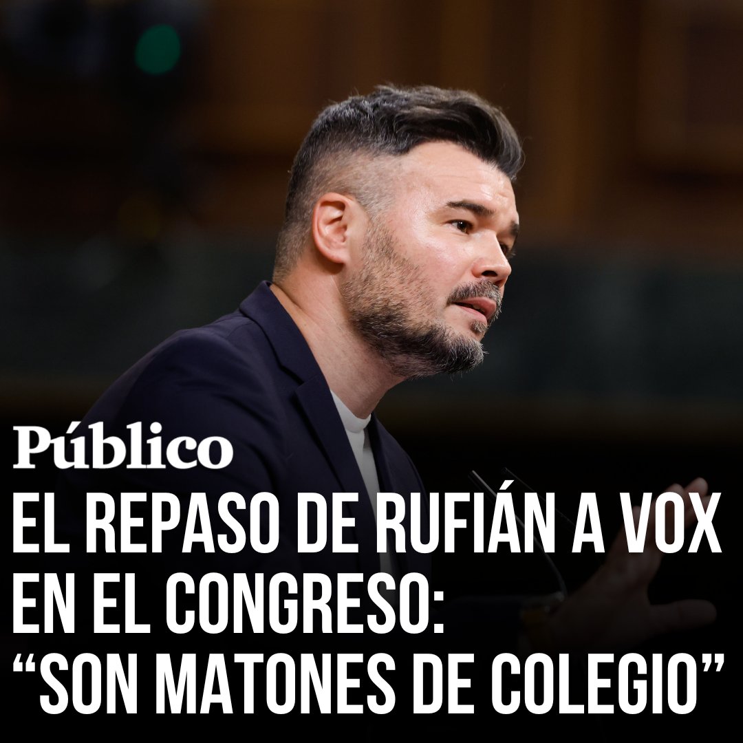 "Son matones de colegio". El repaso de Rufián a Figaredo por su posición sobre los menores migrantes no acompañados.