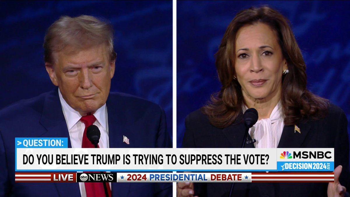 "Donald Trump was fired by 81 million people. So let's be clear about that. And clearly he is having a very difficult time processing that." Kamala Harris responding to whether or not Trump is trying to suppress the vote.