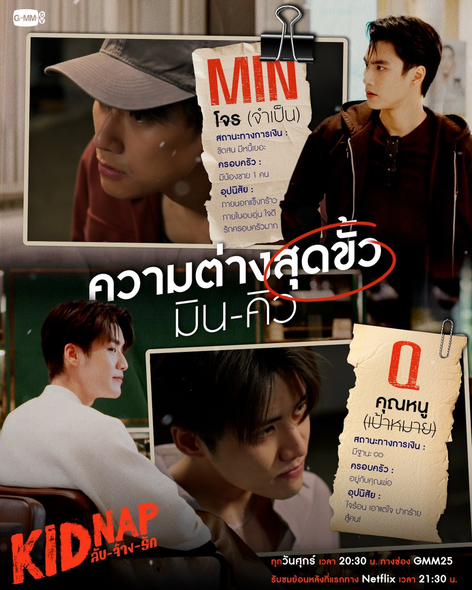 ความต่างสุดขั้วของอ้ายมินกับคุณหนูคิว ความต่างนี้จะเข้ากันได้ไหมนั้น ต้องรอดู🤭 “KIDNAP ลับ-จ้าง-รัก” ทุกวันศุกร์ เวลา 20:30 น. ทางช่อง GMM25 รับชมย้อนหลังที่แรกทาง Netflix เวลา 21:30 น. #KidnapSeries #GMMTV Ohmpawat Lengsooooo
