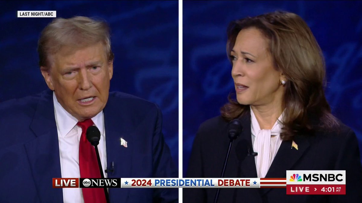 "He resorts to internet rumors already debunked just because he has nothing to say. The most ill-prepared presidential candidates we have ever seen in one of these debates." --@joenbc on Trump's performance during Tuesday's presidential debate