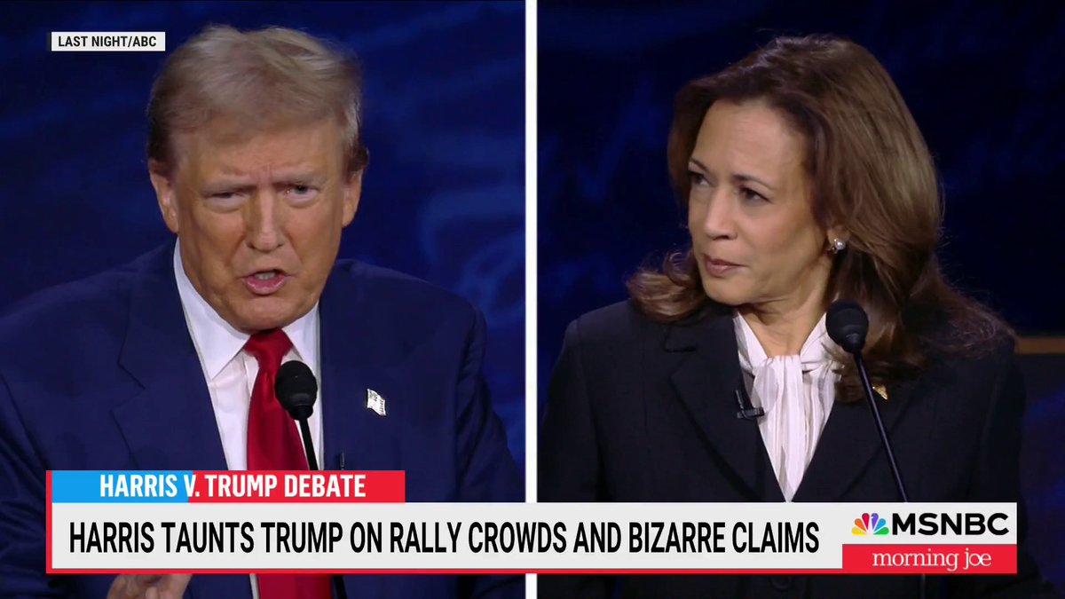 "Kamala Harris was superb. She was elegant; she was classy. But she also was joyful and then she also went right in there and baited him over and over and over again, and he fell for it every time." — Mika Brzezinski on the debate