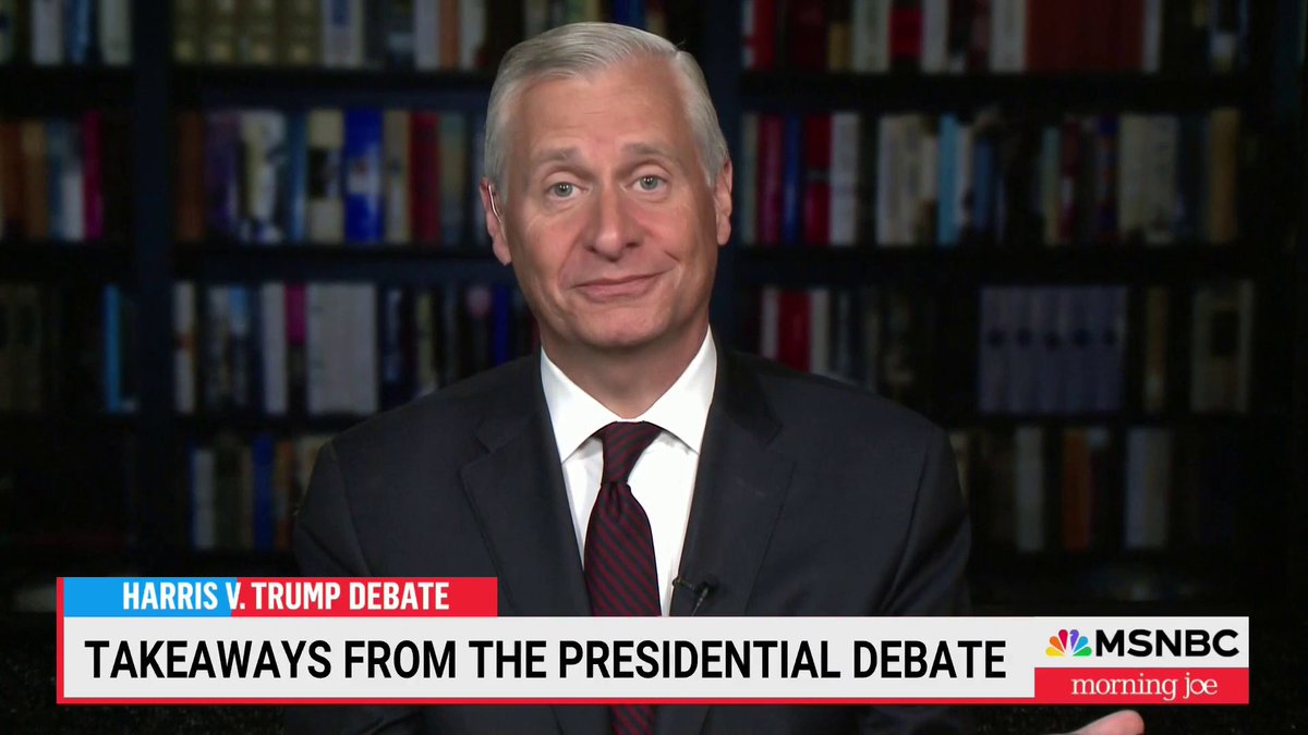 "There was a woman on that stage last night who could absolutely be the President of the United States. And there was a man who should not be. And so what are we [as a country] going to do?" — Jon Meacham on the contrast in the 2024 election