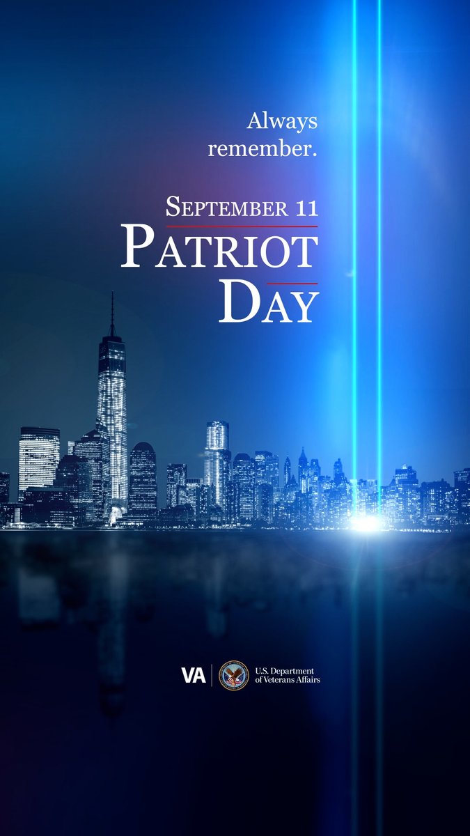 On Patriot Day, we honor the lives lost to the attacks on Sept. 11, 2001. May we never forget their courage and sacrifice on this day of remembrance.