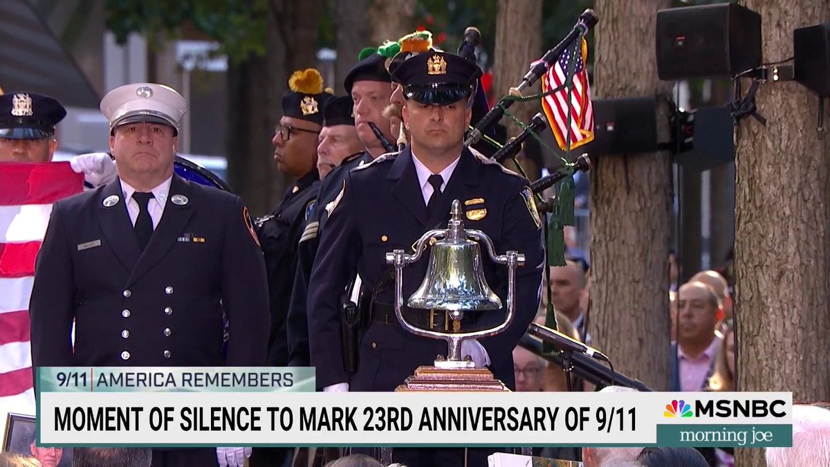 WATCH: Moment of silence to mark the 23rd anniversary of the September 11th attacks.