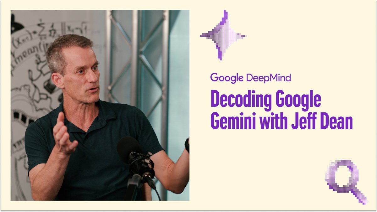 After 2️⃣5️⃣ years Google, our Chief Scientist and co-lead of the Gemini foundation model, Jeff Dean has a unique insight into the past, present and future of AI. Listen in to his conversation with Professor @fryrsquared on the latest episode of Google DeepMind: The Podcast ↓