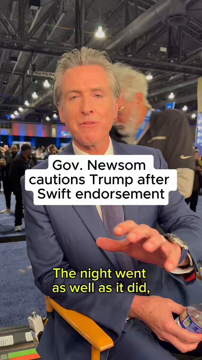 CA Gov. Gavin Newsom shared some advice for former President Donald Trump following Taylor Swift's endorsement of Kamala Harris.