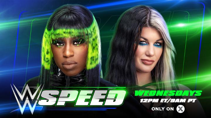 TODAY on #WWESpeed: Trinity and 👑 🐝 face off for a spot in the WWE Speed Semifinals. Who will advance? 👀