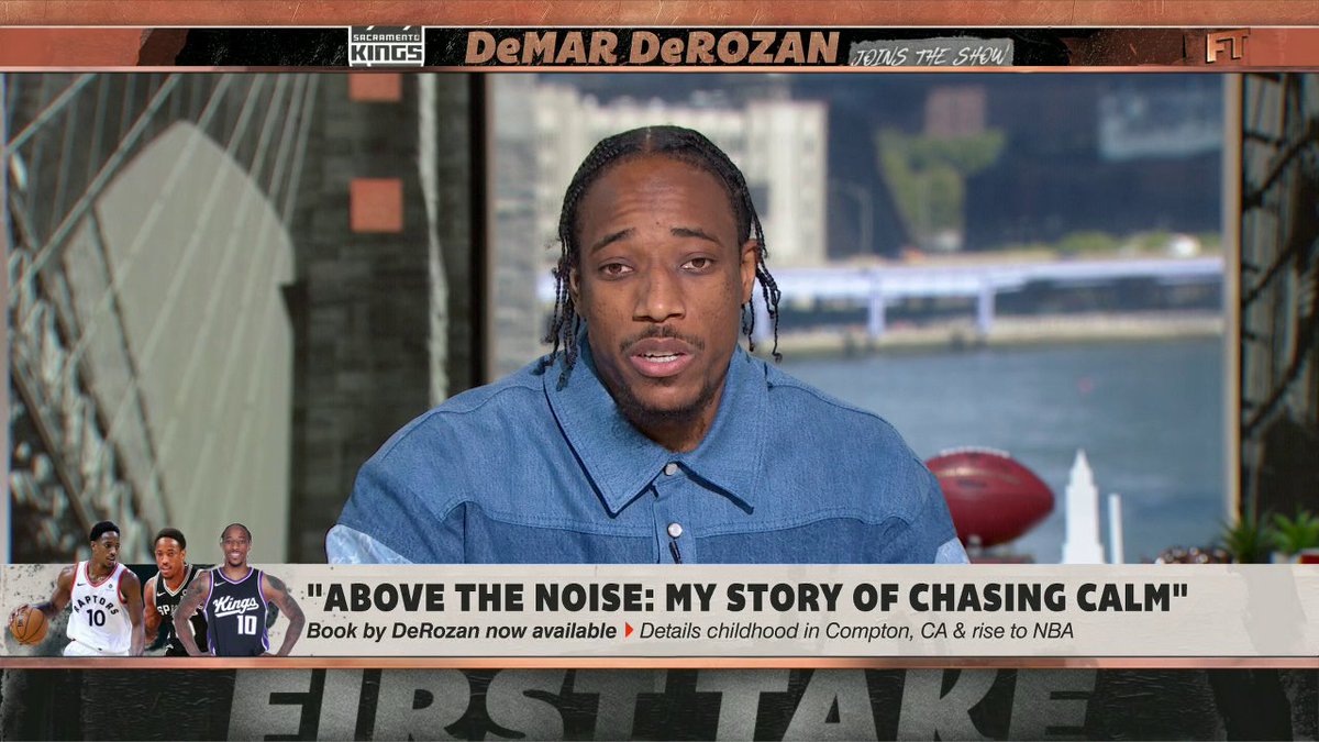 .DeMar DeRozan gets real with First Take about how his experience with depression led to his new book, "Above the Noise."