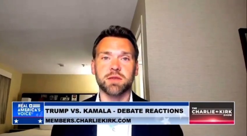 .Jack Posobiec tells Charlie Kirk: "It almost sounded as if Kamala Harris had the questions in advance..."
