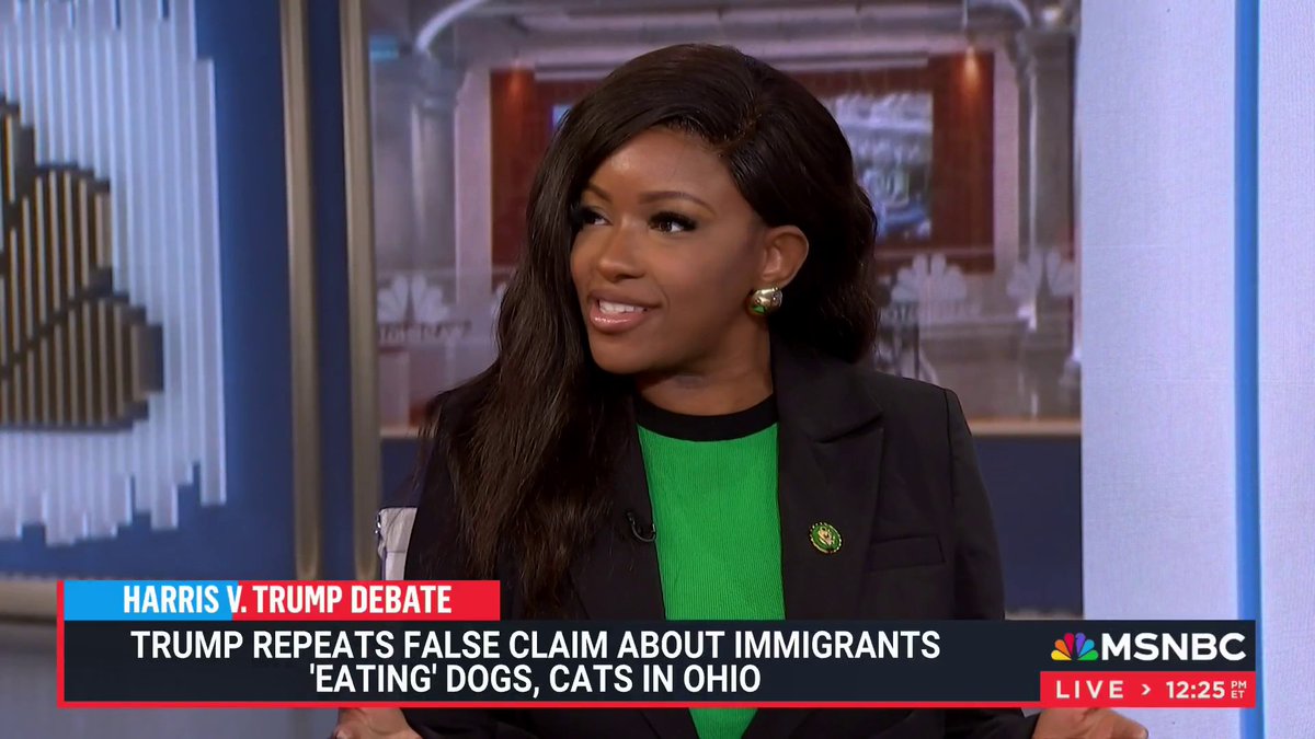 “Donald Trump looked unhinged... he stood up there and made up lies and then he went off on these crazy fantasies." Rep. Jasmine Crockett (D-TX) talks about former President Trump's performance at last night's debate.
