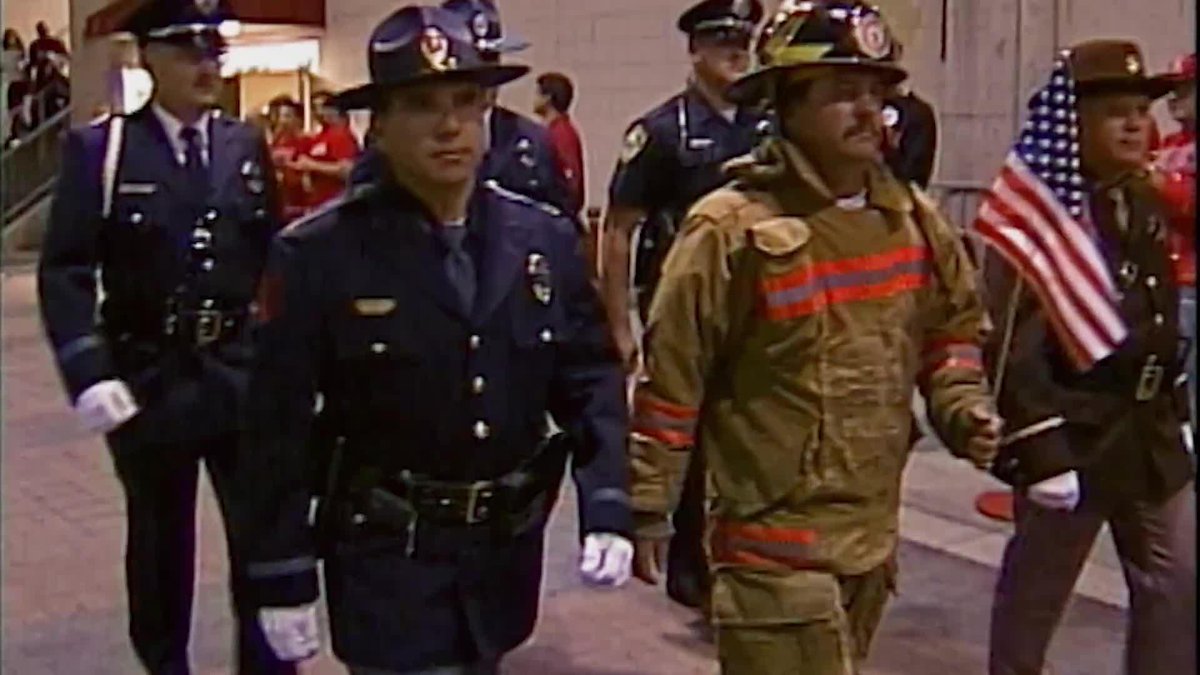 This Tunnel Walk meant more. In honor of 9/11, we're looking back at Nebraska Football's emotional 2001 tribute to the nation's first responders 🇺🇸