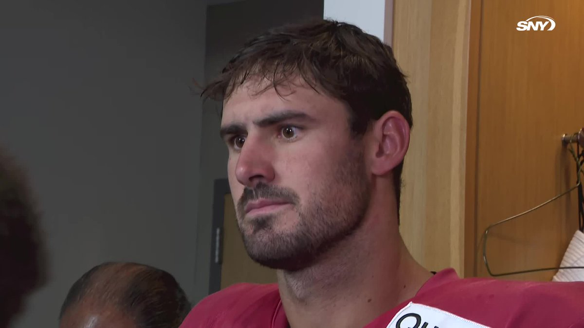 "I've been doubted plenty for a long time, and I've dealt with that time and time again and done a good job with it." Daniel Jones is asked about his mental toughness: