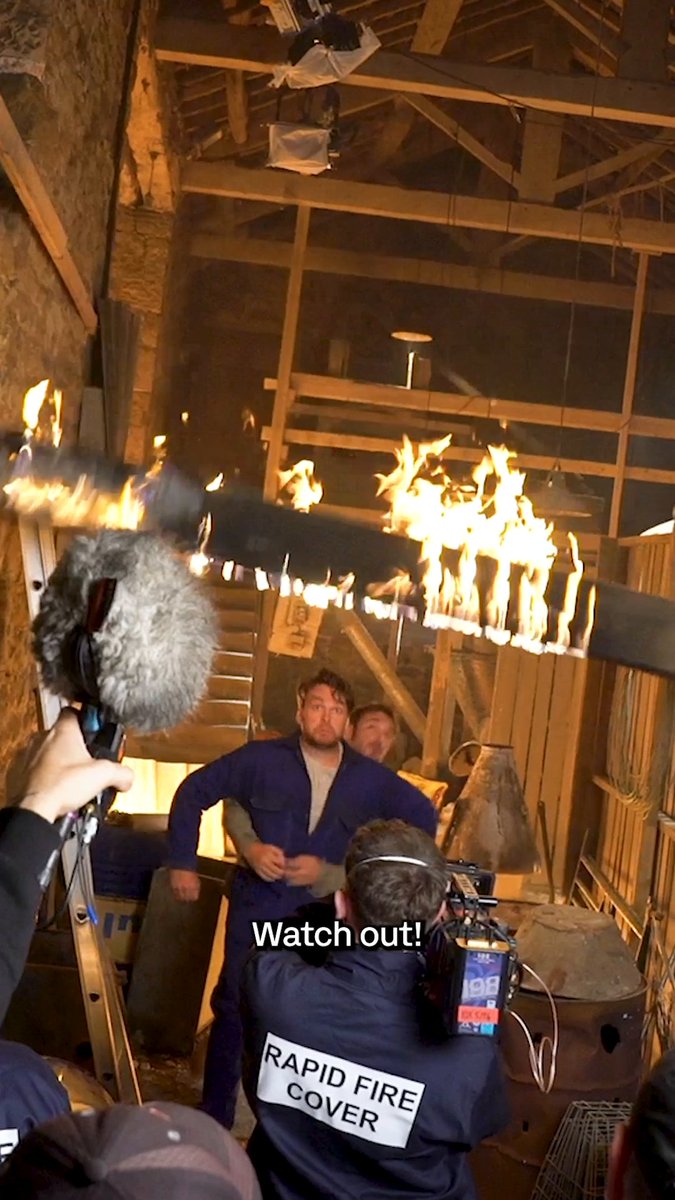 “Everyone’s on fire!" 🔥😎 (Because they're good at their jobs... not because they're actually... y'know... on fire.) #Emmerdale ITV STV