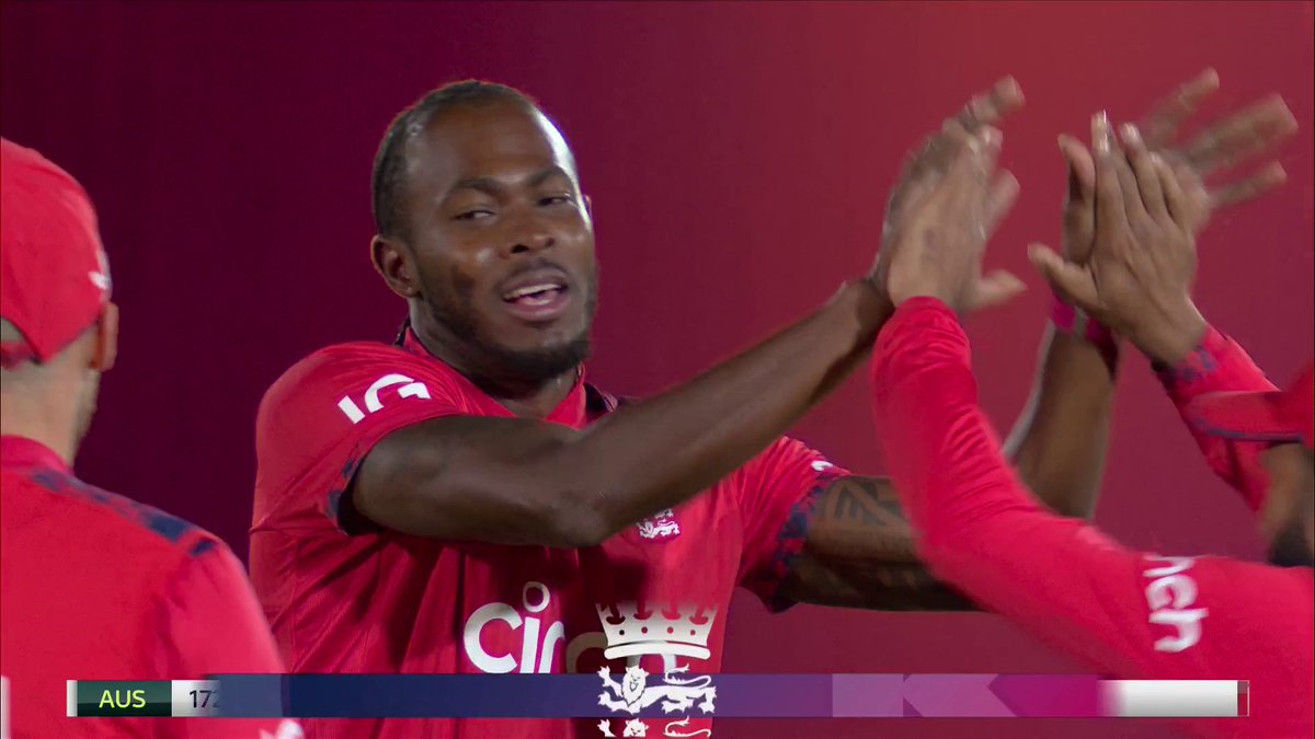 THREE wickets in THREE balls for England 🤯 Jofra Archer with two of the wickets and Saqib Mahmood with the third 🔥