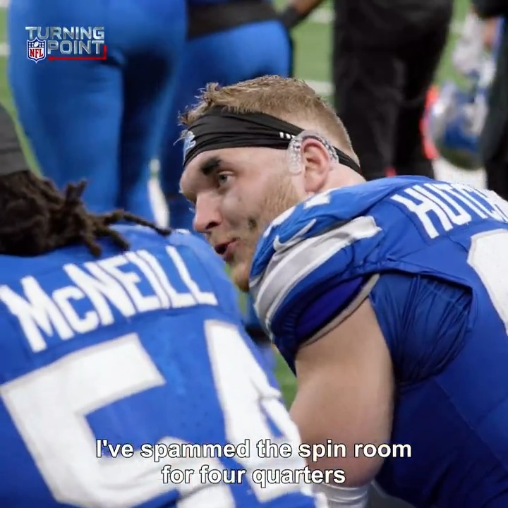 “I’ve spammed the spin move...they can’t defend me” Aidan Hutchinson saved his best for last to spark a Detroit Lions comeback 💪 #NFLTurningPoint | Louis Riddick