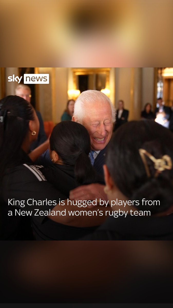 🗣️ ‘A hug? Why not!’ A New Zealand women's rugby player asked King Charles for a hug during an official visit to Buckingham Palace - and she got one!