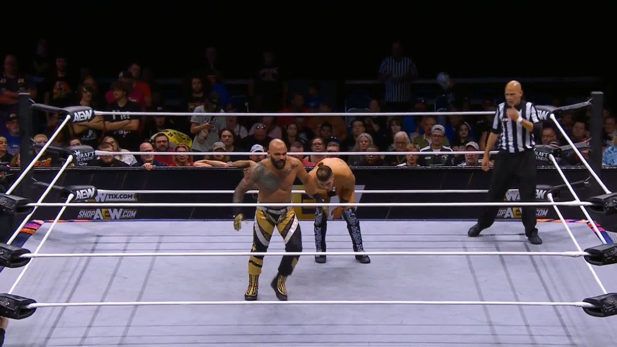 A DVD countered into the Canadian Destroyer was completely insane. Then Cutter off the top rope. Ricochet vs Sammy G kicked so much ass.