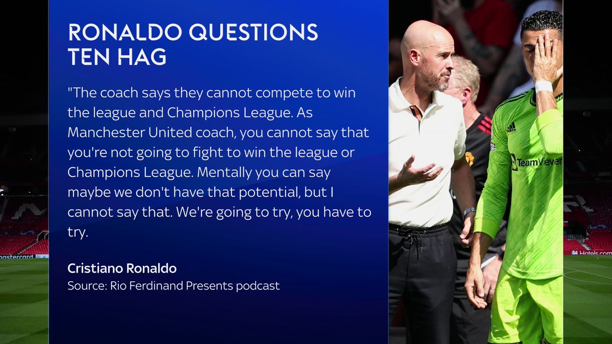 "United need to rebuild everything" ๐ Ronaldo questions Erik ten Hag's mentality as Manchester United manager ๐