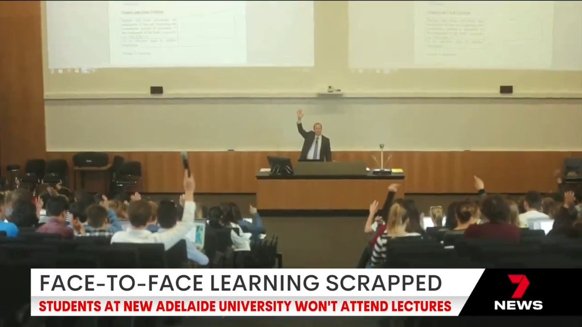 A major change is on the way for students at Adelaide’s new super university. It is doing away with face-to-face lectures. Deanna Williams #7NEWS