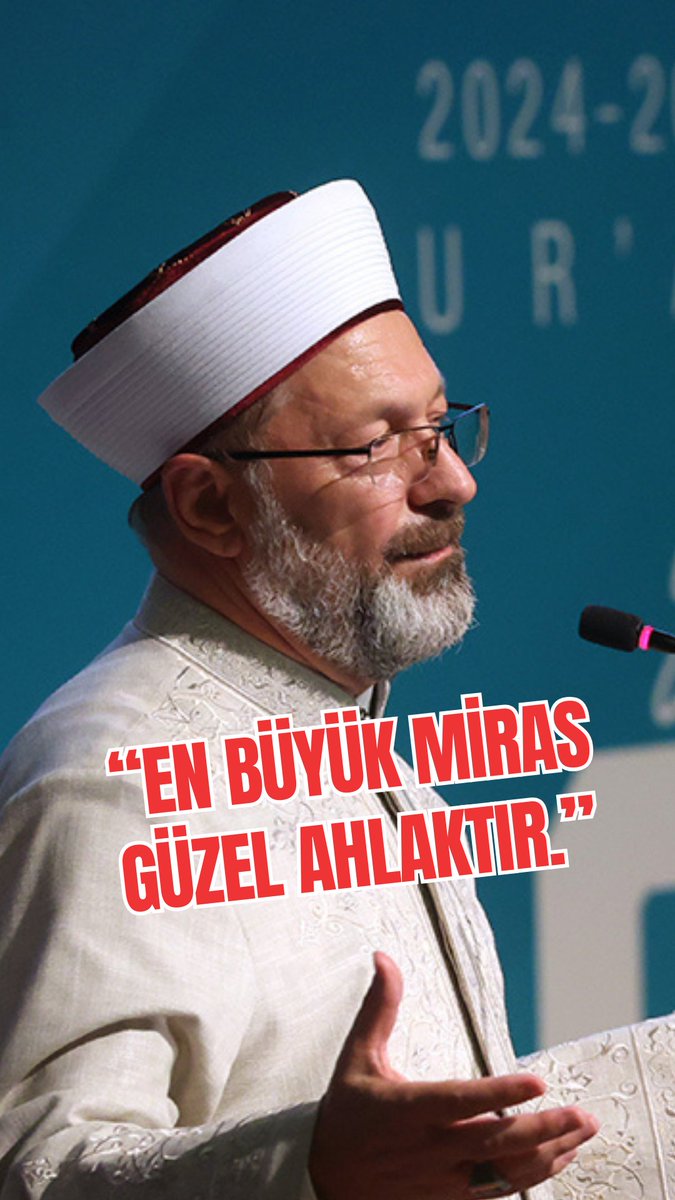 En büyük miras güzel ahlaktır.