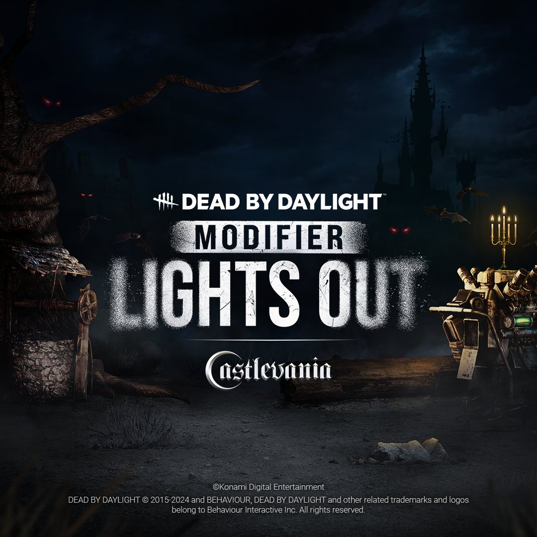 暗闇に屈するのは時間の問題だ。 Dead by Daylightの「消灯」モディファイアが復活し、『悪魔城ドラキュラ』のテーマ、コレクション、ゲーム要素アップデート、そして大量のアンロック報酬が登場します。9月19日まで好評配信中。 詳しくは👉