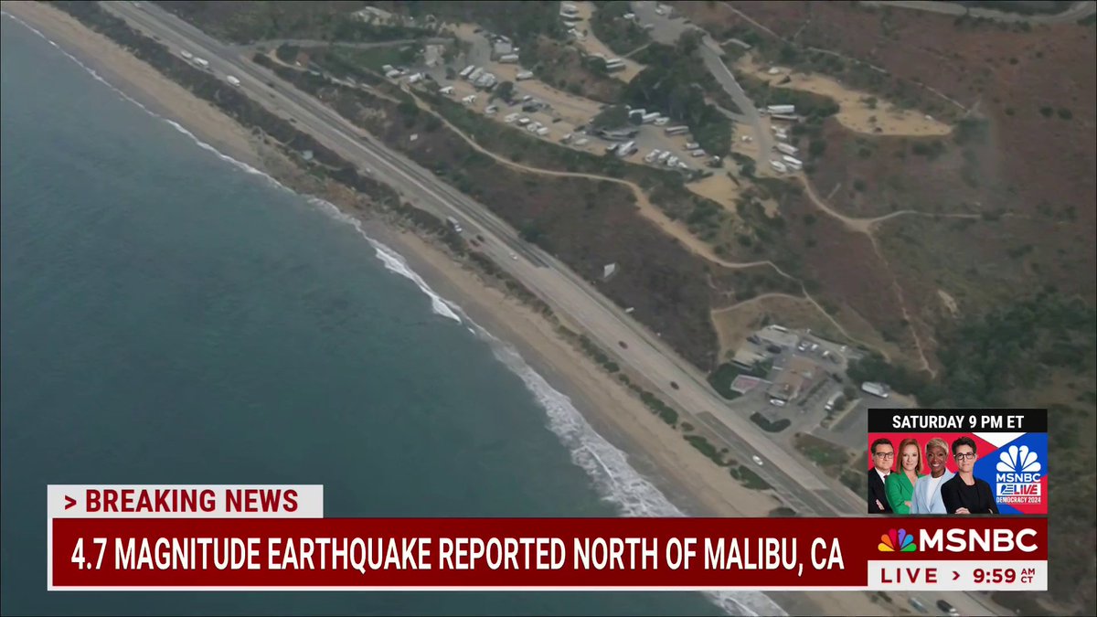 BREAKING: 4.7 magnitude earthquake reported north of Malibu, CA.