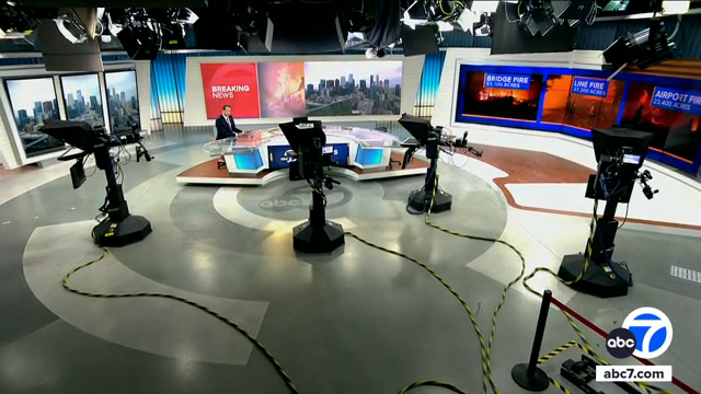 #EARTHQUAKE: Watch the moment the 4.7 #quake shook the ABC7 studio in Glendale -- captured #LIVE on camera during our morning newscast. Latest updates and earthquake coverage here: