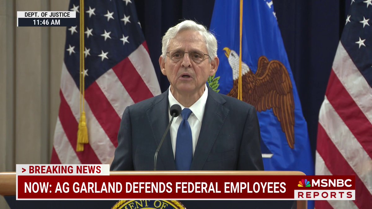 "We must treat like cases alike. There is not one rule for friends and one rule for foes." AG Garland defends DOJ employees after escalating attacks and threats against the department.