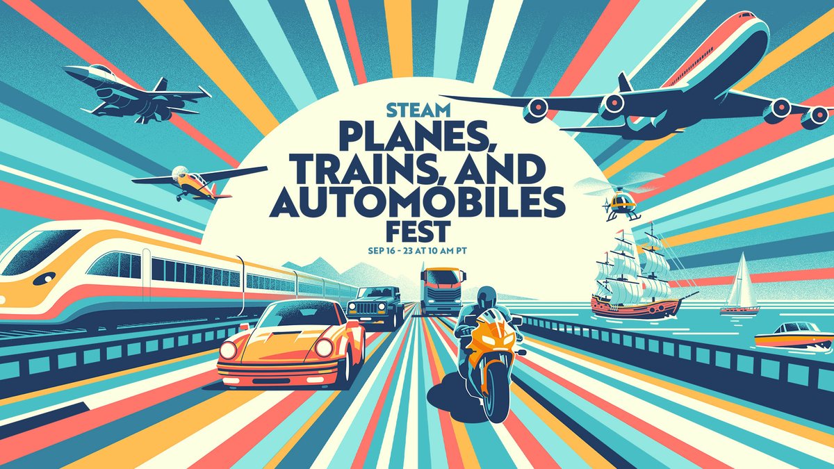 Beep beep - Fest coming through! Starting on Monday, Steam's Planes, Trains, and Automobiles Fest will drive you through all sorts of discounts on games about vehicles and other things that get you from point A to point B. Warm up your engines for the Fest, starting Monday 9/16.