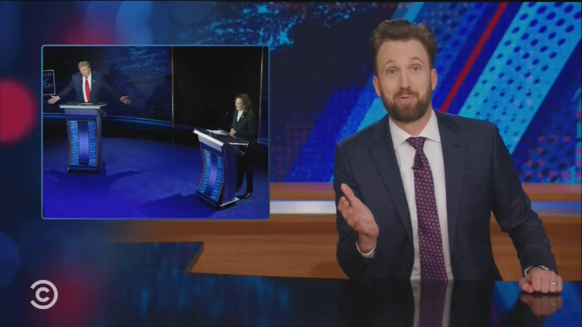 .Jordan Klepper: Trump had a rough performance. You can tell he was the loser because he did all the things losers do. He complained about the moderators for correcting him. Yeah man, they were correcting you because of the things you were saying. That's barely fact-checking. The moderators were reacting like normal human beings react when you hear the craziest s— you've ever heard