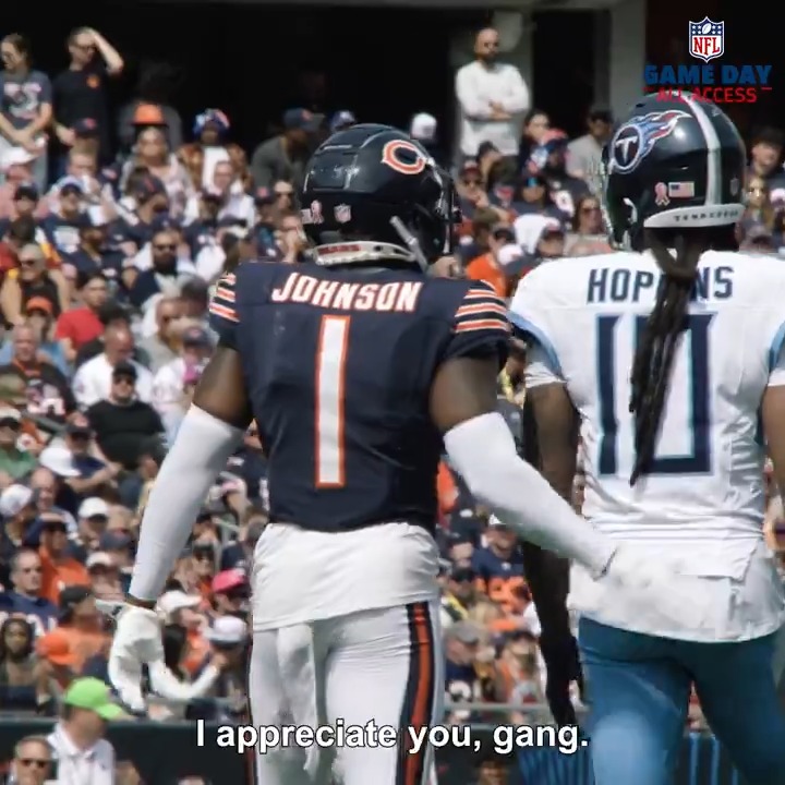 "Your game has gotten a lot better." No higher compliment to a DB than respect from DeAndre Hopkins 🤝