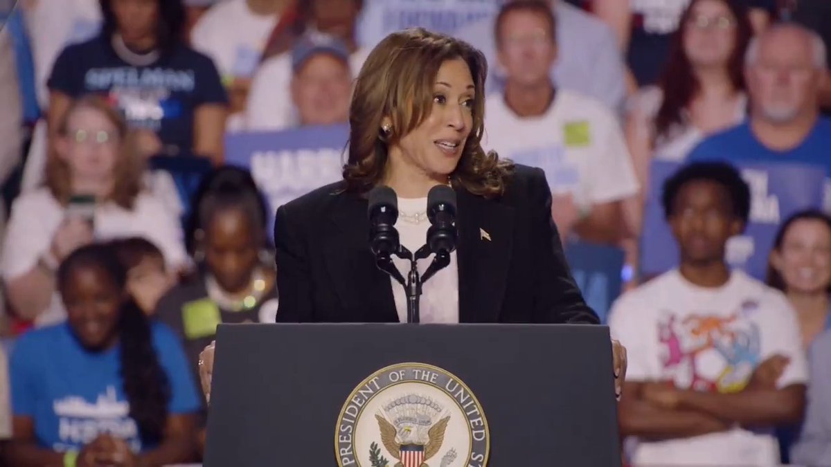 Vice President Harris: Two nights ago, Donald Trump and I had our first debate, and I believe we owe it to the voters to have another debate. Because this election and what is at stake could not be more important