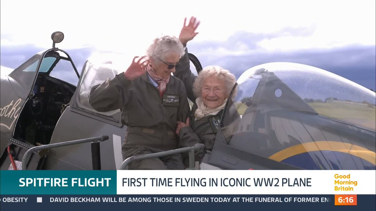Two WW2 Veterans have fulfilled their lifelong dream of flying a Spitfire. Dorothea Barron and Robbie Hall took to the same airspace that was fought over in the Battle of Britain back in 1940.