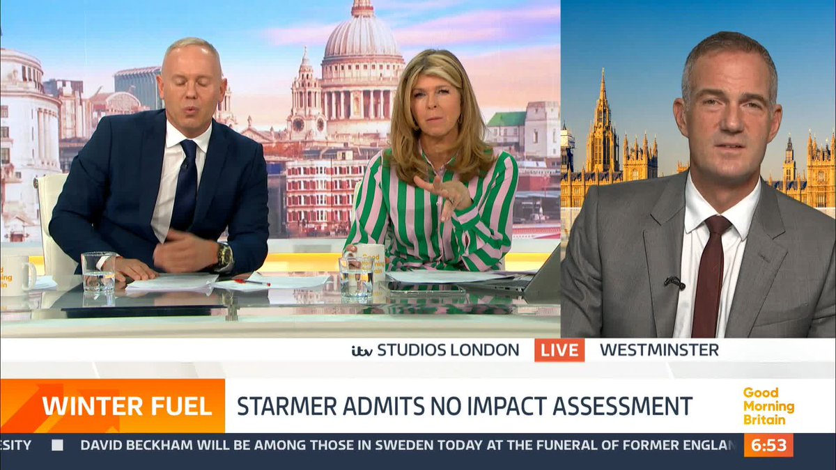 'People assumed that a full impact assessment would have been done for the safety and health of pensioners and it hasn't been. That feels like a terrible mistake' Kate Garraway and Rob Rinder question Peter Kyle MP over Labour's new winter fuel policy.