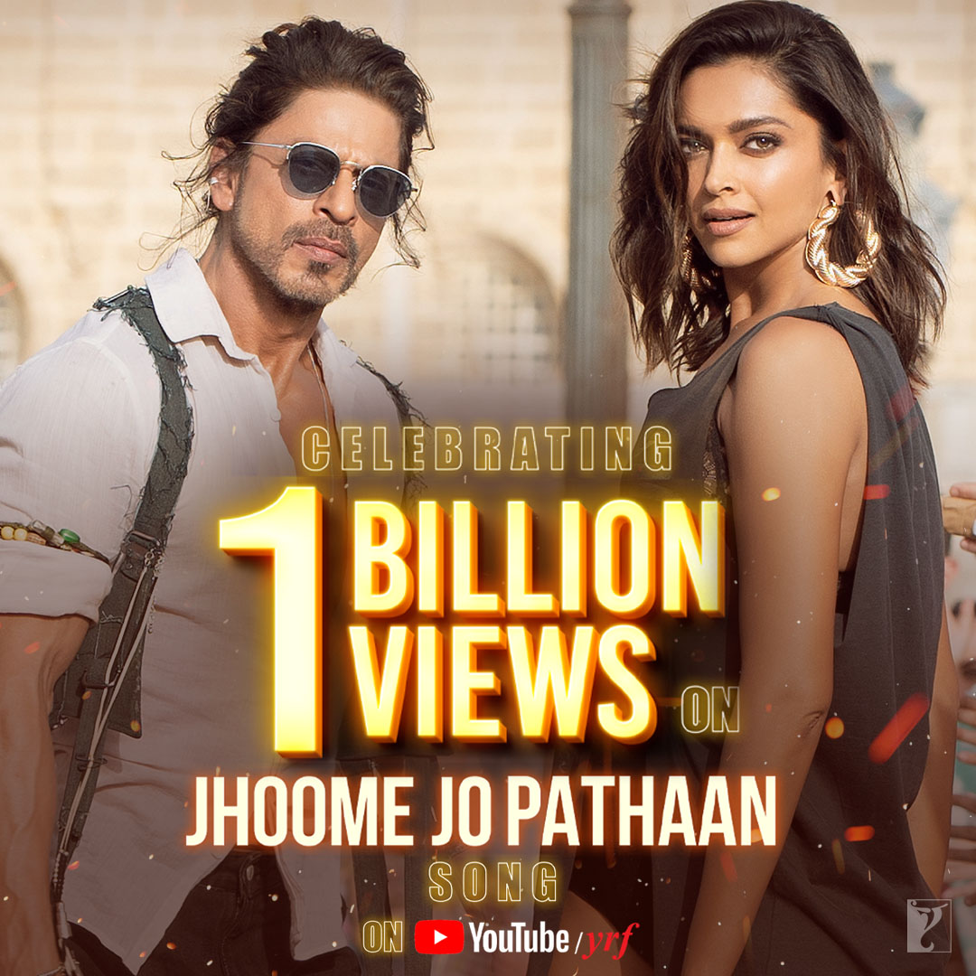 #Pathaan Ki Party just amped up and how! 💥🔥 Celebrating 1 Billion+ views on #JhoomeJoPathaan on YRF YouTube Channel 💃 The party's bigger, louder, and unstoppable! 🥳