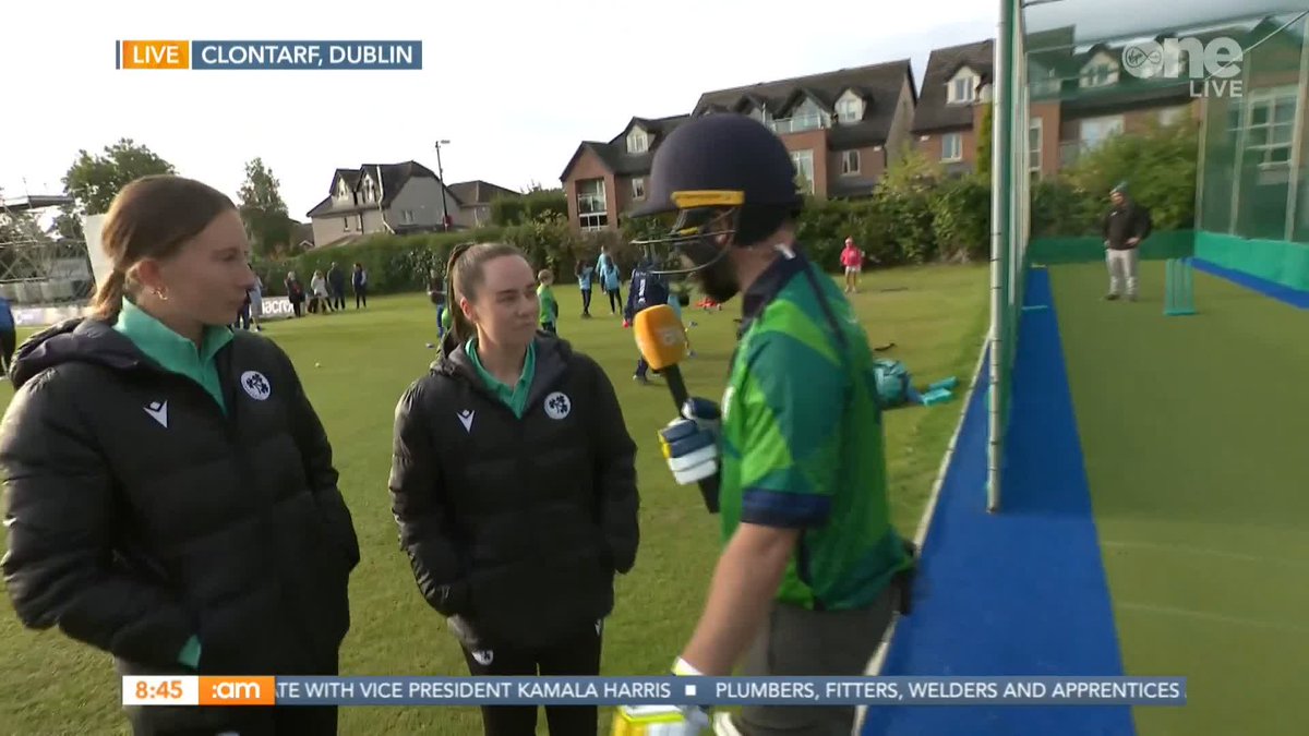 Huge weekend ahead at Clontarf Cricket Club with two Ireland v England T20 Internationals live on Virgin Media Two! 🏏 Ireland Women’s Cricket stars Laura Delany and Orla Prendergast joined Deric on Ireland AM to preview both games! ☘️ #BackingGreen | Cricket Ireland